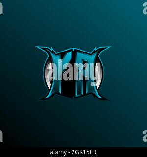 Initial YR logo design, Initial YR logo design with Circle style, Logo for game, esport, community or business. Stock Vector
