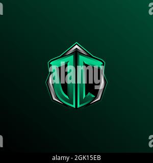 Initial DC logo design, Initial OC logo design with Circle style, Logo for game, esport, community or business. Stock Vector