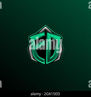 Initial ED logo design, Initial ED logo design with Circle style, Logo for game, esport, community or business. Stock Vector