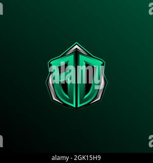 Initial BD logo design, Initial BO logo design with Circle style, Logo for game, esport, community or business. Stock Vector