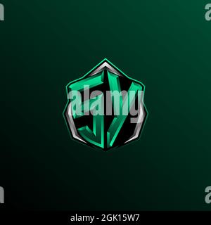 Initial SD logo design, Initial SO logo design with Circle style, Logo for game, esport, community or business. Stock Vector