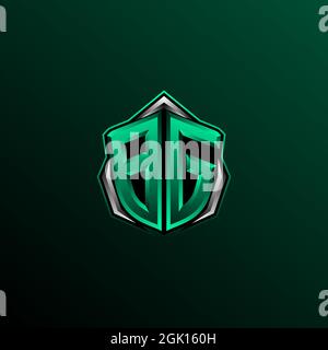 Initial BG logo design, Initial BG logo design with Circle style, Logo for game, esport, community or business. Stock Vector