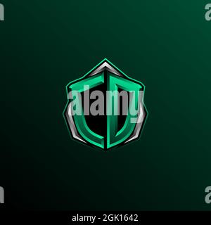 Initial CD logo design, Initial CO logo design with Circle style, Logo for game, esport, community or business. Stock Vector