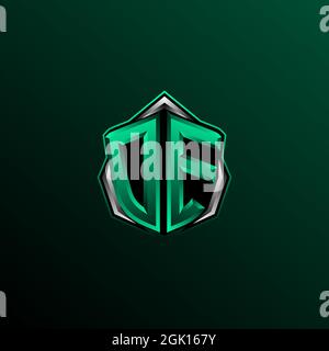 Initial DE logo design, Initial DE logo design with Circle style, Logo for game, esport, community or business. Stock Vector