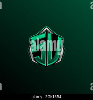 Initial SA logo design, Initial SA logo design with Circle style, Logo for game, esport, community or business. Stock Vector