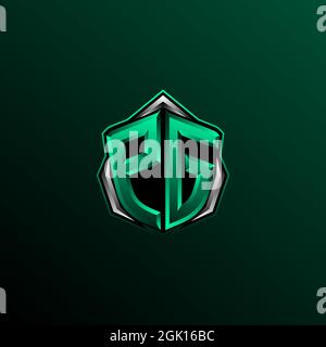 Initial PG logo design, Initial PG logo design with Shield style, Logo for game, esport, community or business. Stock Vector