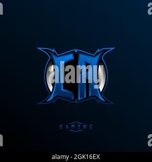 Initial CR logo design, Initial CR logo design with Cool style, Logo for game, esport, initial gaming, community or business. Stock Vector