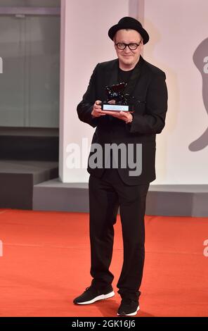 Finnish scriptwriter Teemu Nikki, winner of Armani Beqauty Audience Award  for the movie Sokea mies, joka ei halunnut nähdä Titanicia (The Blind Man  Who Did Not Want to See Titanic), at the 78 Venice International Film  Festival 2021. Award winners ...