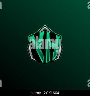 Initial YH logo design, Initial YH logo design with Shield style, Logo for game, esport, community or business. Stock Vector
