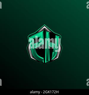 Initial PH logo design, Initial PH logo design with Shield style, Logo for game, esport, community or business.Q Stock Vector