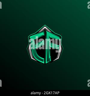 Initial EF logo design, Initial EF logo design with Circle style, Logo for game, esport, community or business. Stock Vector