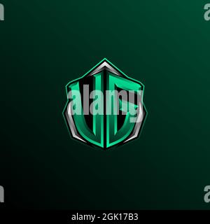 Initial VG logo design, Initial VG logo design with Shield style, Logo for game, esport, community or business. Stock Vector
