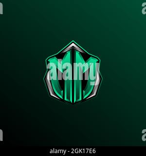 Initial MM logo design, Initial MM logo design with Circle style, Logo for game, esport, community or business. Stock Vector
