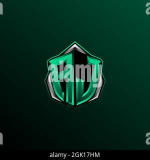 Initial AJ logo design, Initial AJ logo design with Circle style, Logo for game, esport, community or business. Stock Vector