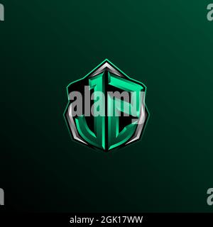 Initial JE logo design, Initial JE logo design with Circle style, Logo for game, esport, community or business. Stock Vector