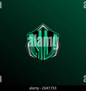 Initial NA logo design, Initial NA logo design with Circle style, Logo for game, esport, community or business. Stock Vector