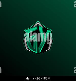 Initial GD logo design, Initial OG logo design with Circle style, Logo for game, esport, community or business. Stock Vector
