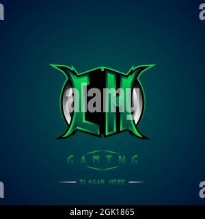 LH Initial Logo Design Cool style, Logo for game, esport, initial gaming, community or business. Stock Vector