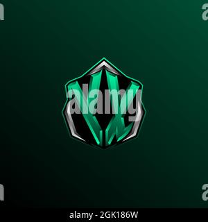 Initial YX logo design, Initial YX logo design with Shield style, Logo for game, esport, community or business. Stock Vector