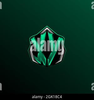 Initial XY logo design, Initial XY logo design with Shield style, Logo for game, esport, community or business. Stock Vector