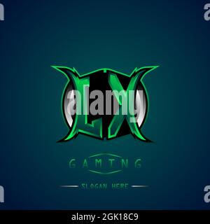 JX Initial Logo Design Cool style, Logo for game, esport, initial gaming, community or business. Stock Vector
