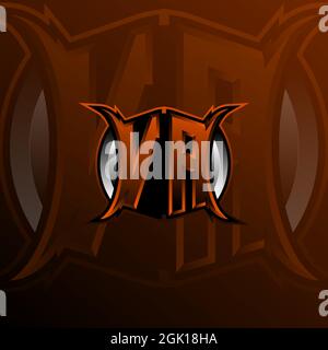 VA Logo Letter Design in Orange Color, Logo for game, esport, initial gaming, community or business. Stock Vector