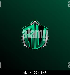 Initial RA logo design, Initial RA logo design with Circle style, Logo for game, esport, community or business. Stock Vector