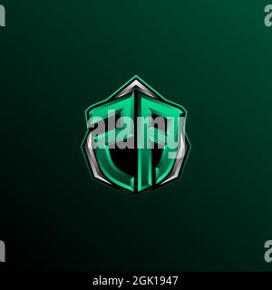 Initial ZA logo design, Initial ZA logo design with Shield style, Logo for game, esport, community or business. Stock Vector