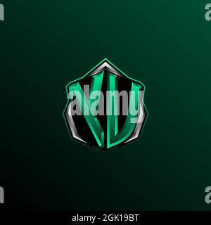 Initial YV logo design, Initial YV logo design with Shield style, Logo for game, esport, community or business. Stock Vector