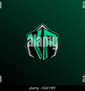 Initial YP logo design, Initial YP logo design with Shield style, Logo for game, esport, community or business. Stock Vector
