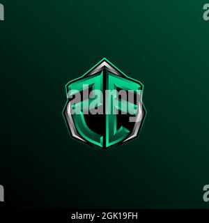 Initial ZE logo design, Initial ZE logo design with Shield style, Logo for game, esport, community or business. Stock Vector