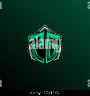 Initial ZG logo design, Initial ZG logo design with Shield style, Logo for game, esport, community or business. Stock Vector