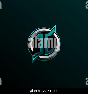 Initial JC logo design, Initial JC logo design with Circle style, Logo for game, esport, community or business. Stock Vector