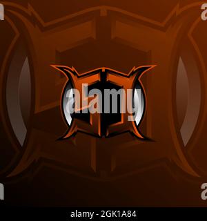SC Logo Letter Design in Orange Color, Logo for game, esport, initial gaming, community or business. Stock Vector