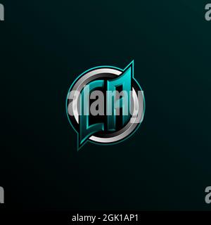 Initial CA logo design, Initial CA logo design with Circle style, Logo for game, esport, community or business. Stock Vector