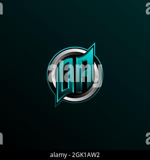 Initial DA logo design, Initial OA logo design with Circle style, Logo for game, esport, community or business. Stock Vector