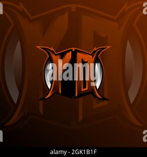 YD Logo Letter Design in Orange Color, Logo for game, esport, initial gaming, community or business. Stock Vector