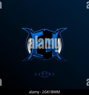Initial EK logo design, Initial EK logo design with Cool style, Logo for game, esport, initial gaming, community or business. Stock Vector