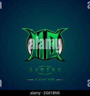 MB Initial Logo Design Cool style, Logo for game, esport, initial gaming, community or business. Stock Vector