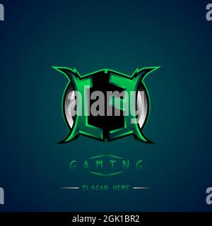 LE Initial Logo Design Cool style, Logo for game, esport, initial gaming, community or business. Stock Vector