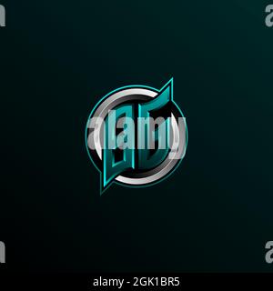 Initial BG logo design, Initial BG logo design with Circle style, Logo for game, esport, community or business. Stock Vector