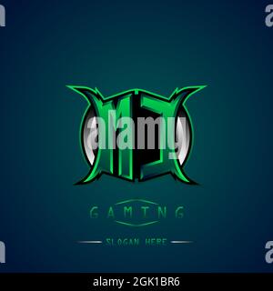 MC Initial Logo Design Cool style, Logo for game, esport, initial gaming, community or business. Stock Vector