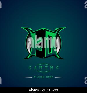 KD, KO Initial Logo Design Cool style, Logo for game, esport, initial gaming, community or business. Stock Vector