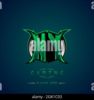 NY Initial Logo Design Cool style, Logo for game, esport, initial gaming, community or business. Stock Vector