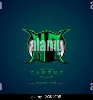 NP Initial Logo Design Cool style, Logo for game, esport, initial gaming, community or business. Stock Vector