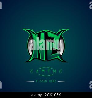 NZ Initial Logo Design Cool style, Logo for game, esport, initial gaming, community or business. Stock Vector