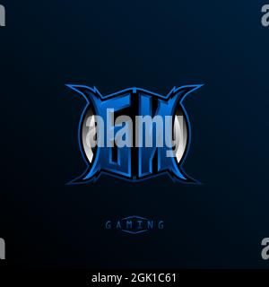 Initial GN logo design, Initial GN logo design with Cool style, Logo for game, esport, initial gaming, community or business. Stock Vector