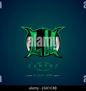 JW Initial Logo Design Cool style, Logo for game, esport, initial gaming, community or business. Stock Vector