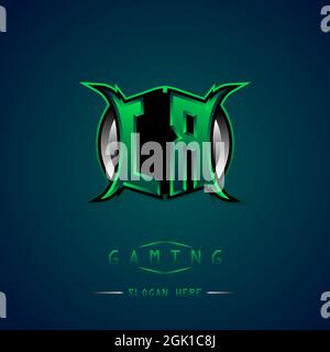 LR Initial Logo Design Cool style, Logo for game, esport, initial gaming, community or business. Stock Vector