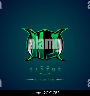 NL Initial Logo Design Cool style, Logo for game, esport, initial gaming, community or business. Stock Vector